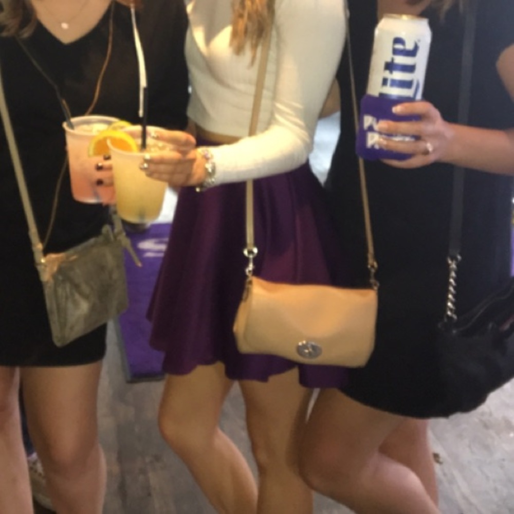 Flared Plum Skater Skirt